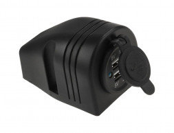 Разъем USB 5В 3.1А для крепления на приборную панель, чёрный