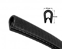 Профиль окантовочный, черный, 4-6 мм