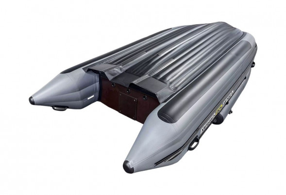 Надувная лодка ПВХ, SOLAR-430 Caravan Super Jet tunnel с фальшбортом, серый