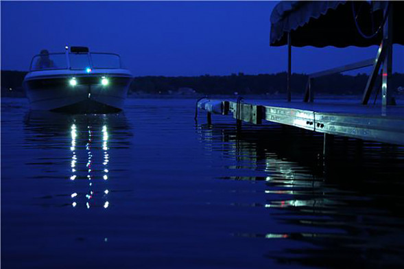 Фара светодиодная (швартовные огни), пара, корпус из нержавеющей стали
