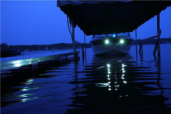 Фара светодиодная (швартовные огни), пара, корпус из нержавеющей стали