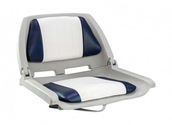 Кресло мягкое складное, обивка винил, цвет белый/синий, Marine Rocket (упаковка из 4 шт.)