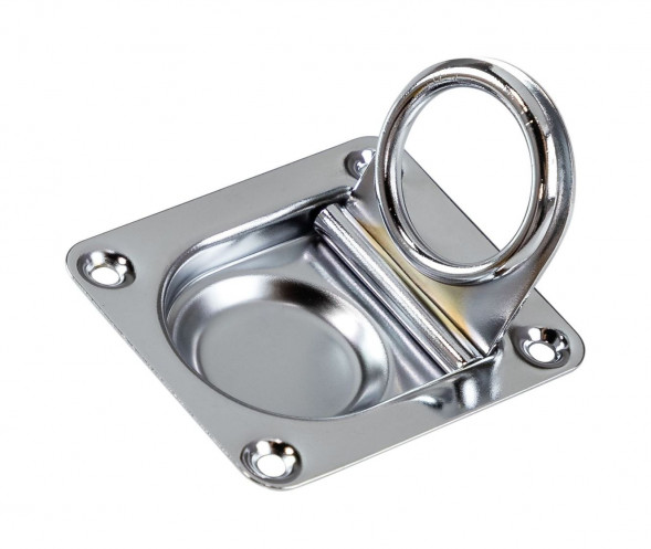 Ручка палубная потайная 65х56х1 мм, нержавеющая