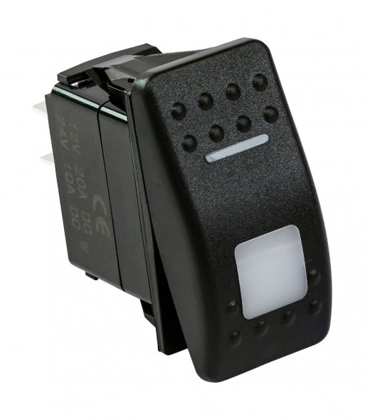 Переключатель двухпозиционный (ON)-OFF 12 в/20А 3р с подсветкой