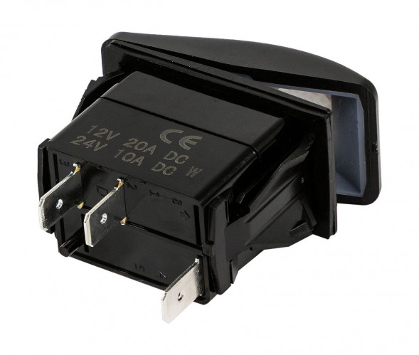 Переключатель двухпозиционный (ON)-OFF 12 в/20А 3р с подсветкой