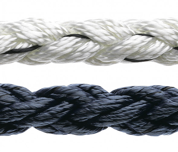 Трос нейлоновый 8-прядный, 12 мм, белый