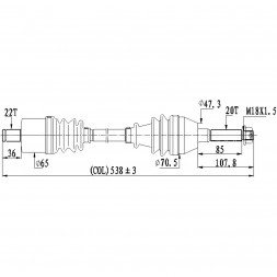 Привод для Polaris ATV-PO-888