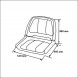 Сиденье пластмассовое складное с подложкой Molded Fold-Down Boat Seat, серое