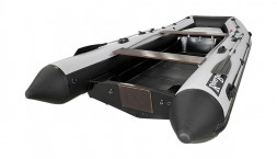 Лодка РИБ (RIB) RiverBoats RB 430, черно-серый, накладка на рундук, утка, защита киля, корпус графит