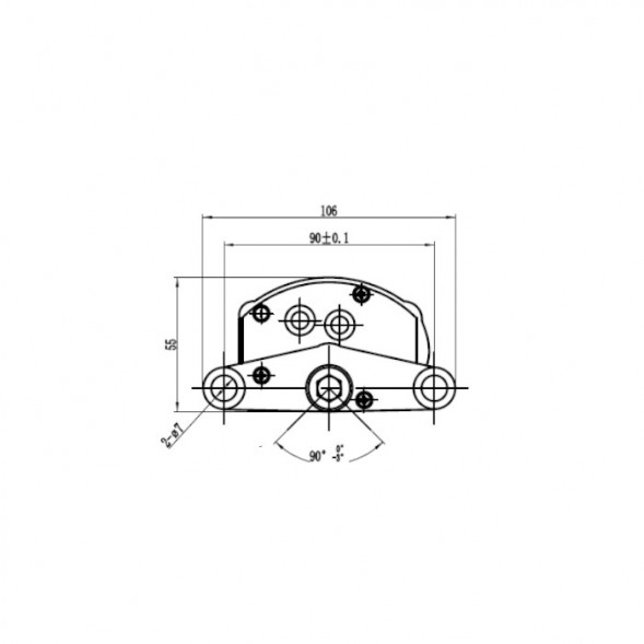 Электропривод стеклоочистителя W.E, длина резьбы 34 мм, посадка М5, 90°, 12В