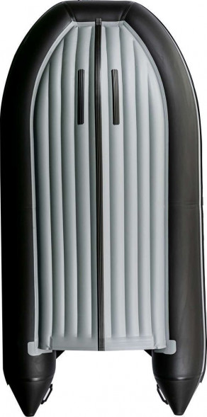 Надувная лодка ПВХ, RiverBoats RB 410 НДНД, серо-белый