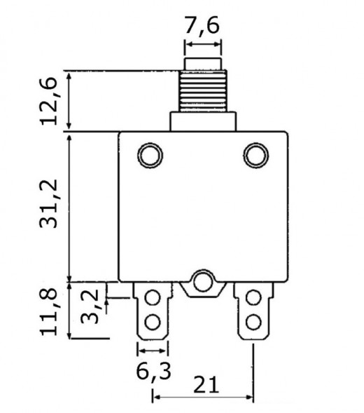Автоматический предохранитель, 20 А.