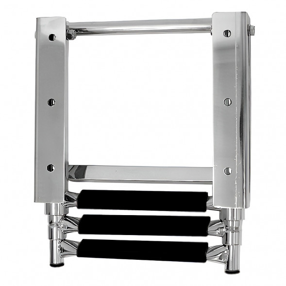 Трап телескопический выдвижной, 3 черных ступени (ширина 272 мм.)