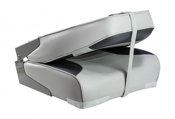 Кресло мягкое складное Classic, обивка винил, цвет серый/угольный, Marine Rocket