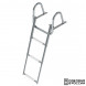 Трап телескопический с поручнем, 3 белых ступени (ширина 350 мм.)
