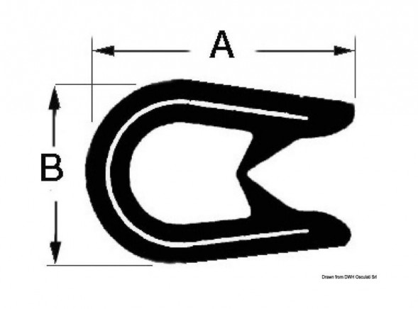 Профиль окантовочный, белый, 1,5-4 мм (упаковка из 50 м.)