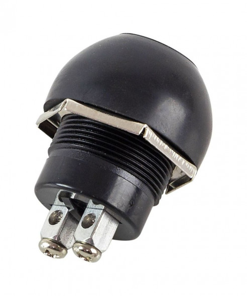 Кнопка без фиксации 12 В 3А, OFF-(ON) 2P, D22 с резиновым колпачком