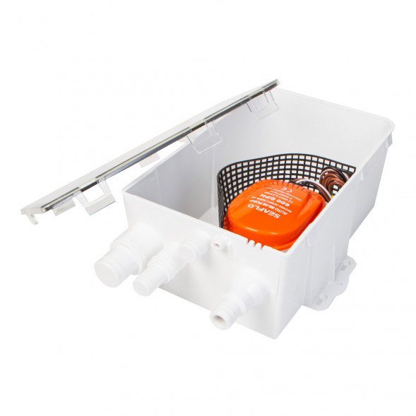 Помпа для ванной водооткачивающая с боксом SeaFlo 750 галлон/час, патрубок 19 мм, 12V