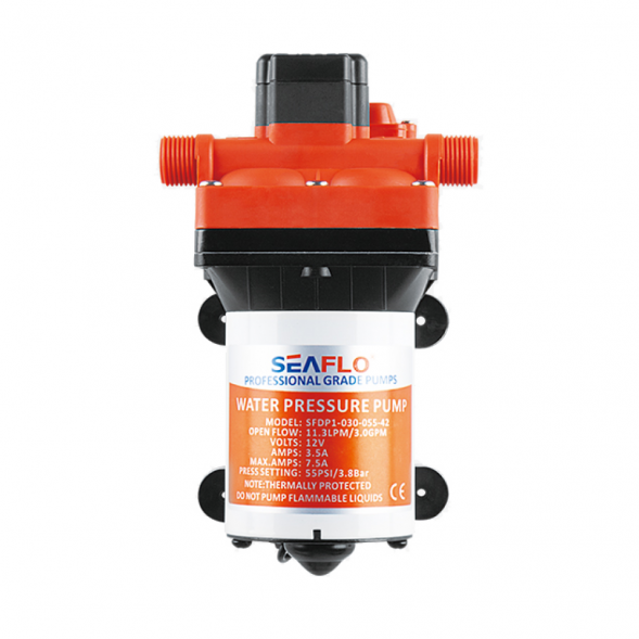 Помпа водоподающая SeaFlo мембранная, 12V 11.3 л/мин, 3.8 BAR