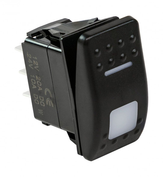 Переключатель двухпозиционный ON-ON 12В/20А 7р с подсветкой