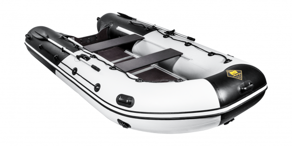 Надувная лодка ПВХ, Ривьера Максима 3600 СК Комби, светло-серый/черный