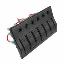 Панель бортового питания 6 переключателей, автоматы