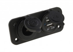 Панель с USB-разъемом 5В 2.1А и прикуривателем