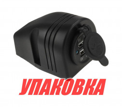 Разъем USB 5В 3.1А для крепления на приборную панель, чёрный (упаковка из 50 шт.)