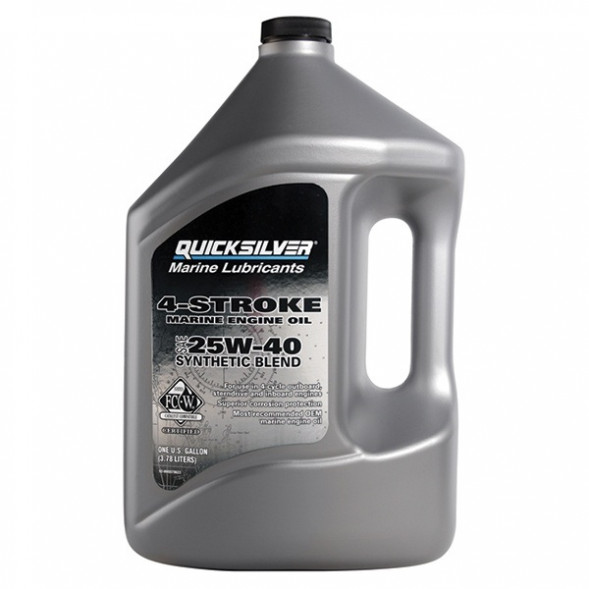 Масло моторное Quicksilver 4-тактное 25W40 полусинтетическое (8M0206956) (4 л)