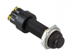 Кнопка с резиновым колпачком без фиксации, НЗ, 12 В 15 А