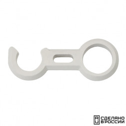 Крючок фиксатор трапа 22мм белый