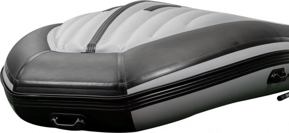 Надувная лодка ПВХ, RiverBoats RB 430 НДНД, серо-белый