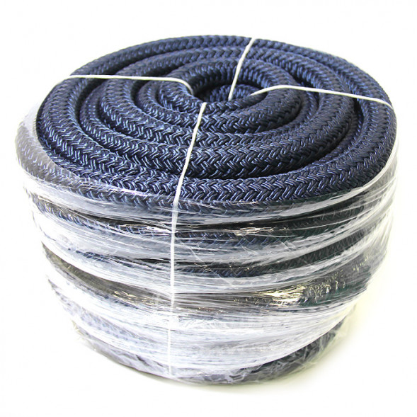 Плетеный швартовый трос 25мм*20м тёмно-синий