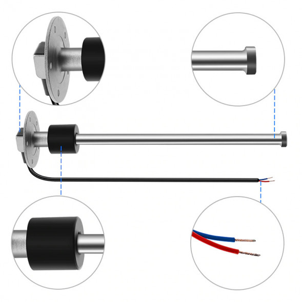 Датчик уровня воды/топлива 300мм, 0-190 Om