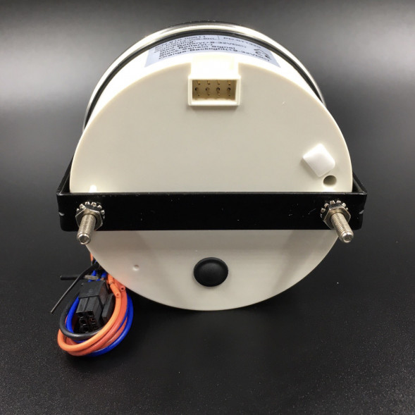 Тахометр 0-6000 об/мин (белый, хромированный ободок)