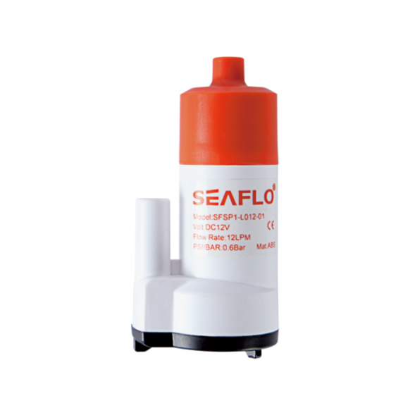 Помпа водооткачивающая SeaFlo погружная, 12V 16 л/мин