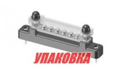 Колодка распределительная электромонтажная с защитной крышкой, 6 контактов (упаковка из 2 шт.)