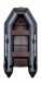 Надувная лодка ПВХ, АКВА 2900 слань-книжка киль, графит/черный