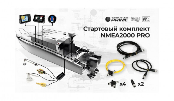 Стартовый комплект NMEA2000 PRO, Marine Rocket PRIME