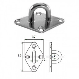 Планка ромб с проушиной 5 мм AISI 304