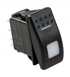 Переключатель трехпозиционный ON-OFF-ON 12В/20А 5р с подсветкой