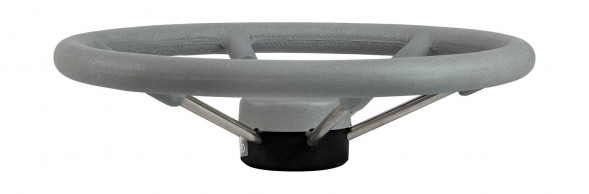 Рулевое колесо LEADER TANEGUM серый обод серебряные спицы д. 400 мм