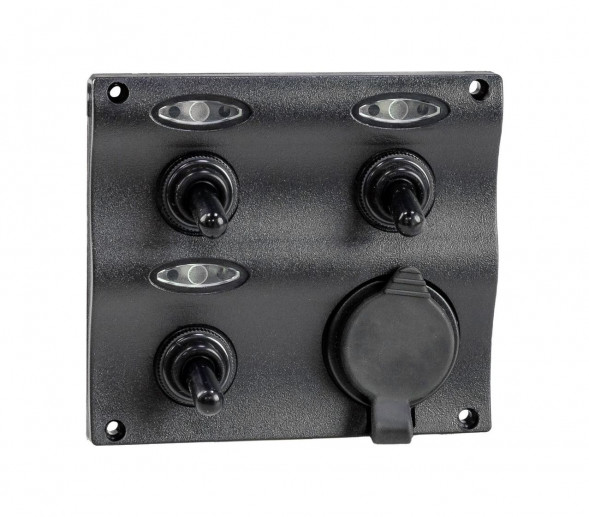 Панель бортового питания 3 переключателя, USB зарядка, индикация