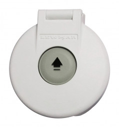 Палубная кнопка, пластик, открытая, белая