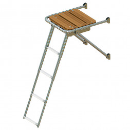 Платформа кормовая с трапом 4 ступени белые