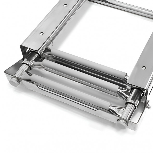 Трап телескопический выдвижной с фиксирующим механизмом, 3 серых ступени (ширина 291 мм.)