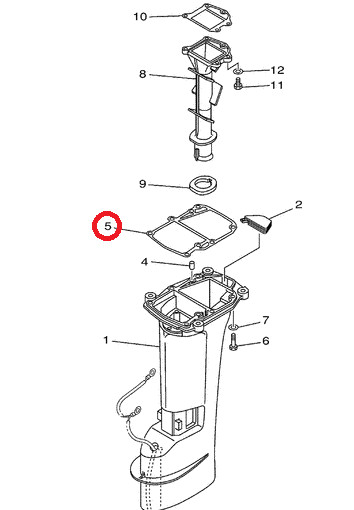 Прокладка под блок Yamaha 9,9-15 (PREMARINE)