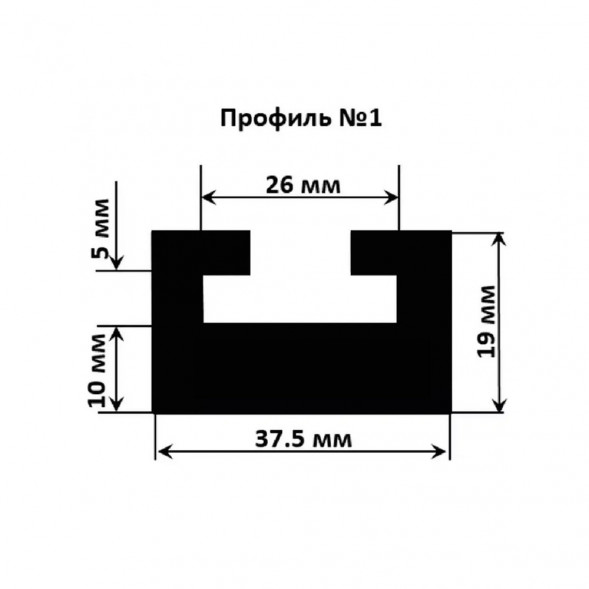Склиз Sledex 8 (1) профиль для Ski-Doo Длина: 1422 мм, цвет: графитовый
