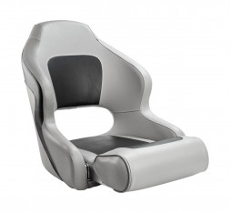 Кресло с болстером Delux Sport Flip Up, обивка угольный/серый винил