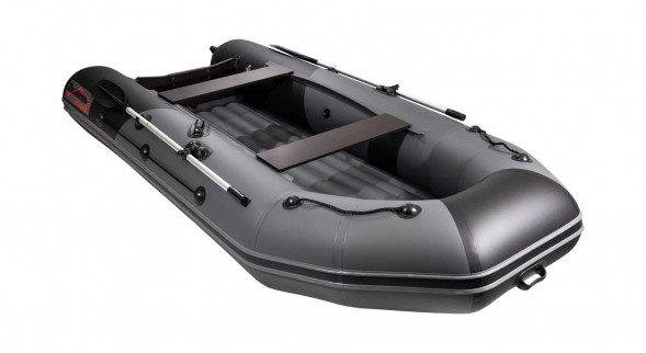 Надувная лодка ПВХ, Таймень NX 3400 НДНД PRO, графит/черный